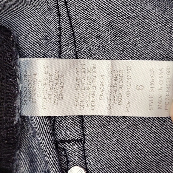 🛍Democracy Womens 6 Ab Technology Dark Wash Denim Jeans Cotton Tapered Leg - Picture 6 of 8